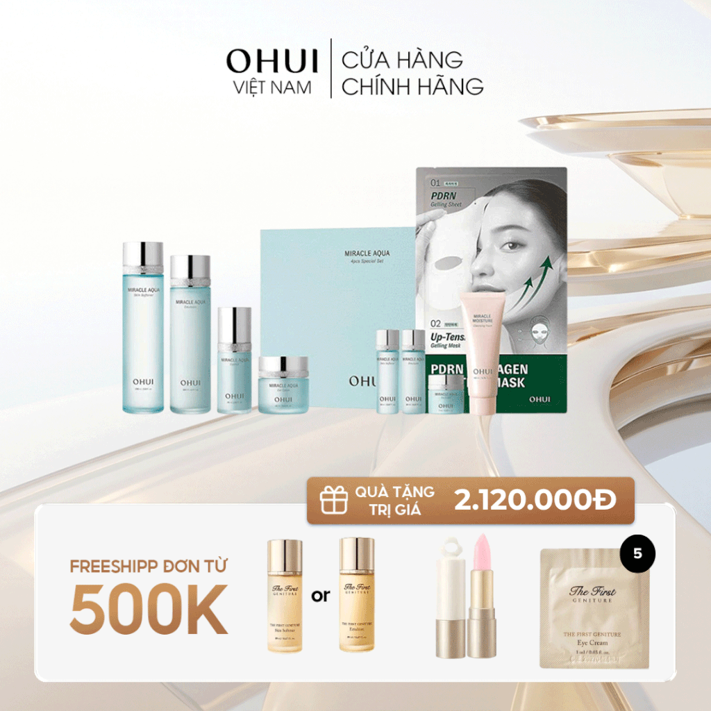 Bộ Sản Phẩm Dưỡng Da Cấp Ẩm Ohui Miracle Aqua Special Set