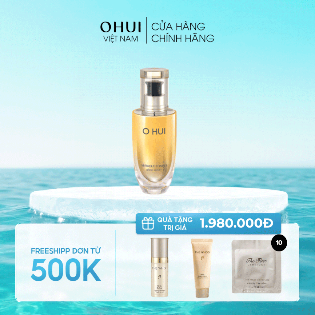 Tinh chất dưỡng sáng căng mướt OHUI Miracle Toning Glow Serum