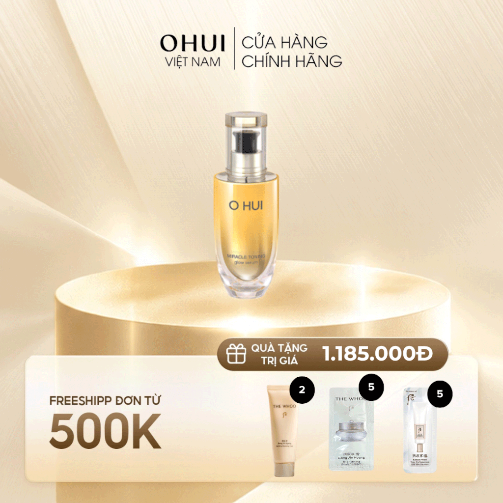 Tinh chất dưỡng sáng căng mướt OHUI Miracle Toning Glow Serum