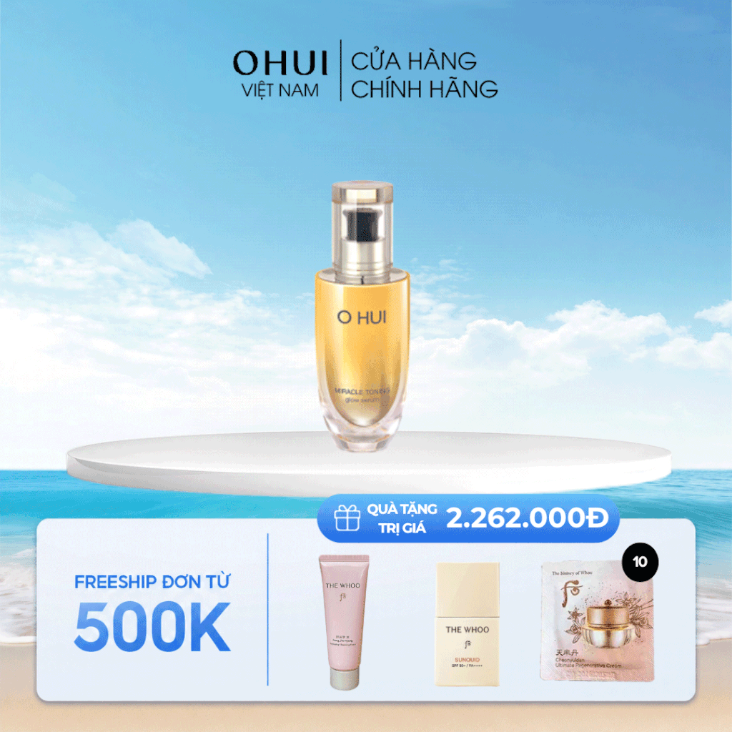 Tinh chất dưỡng sáng căng mướt OHUI Miracle Toning Glow Serum