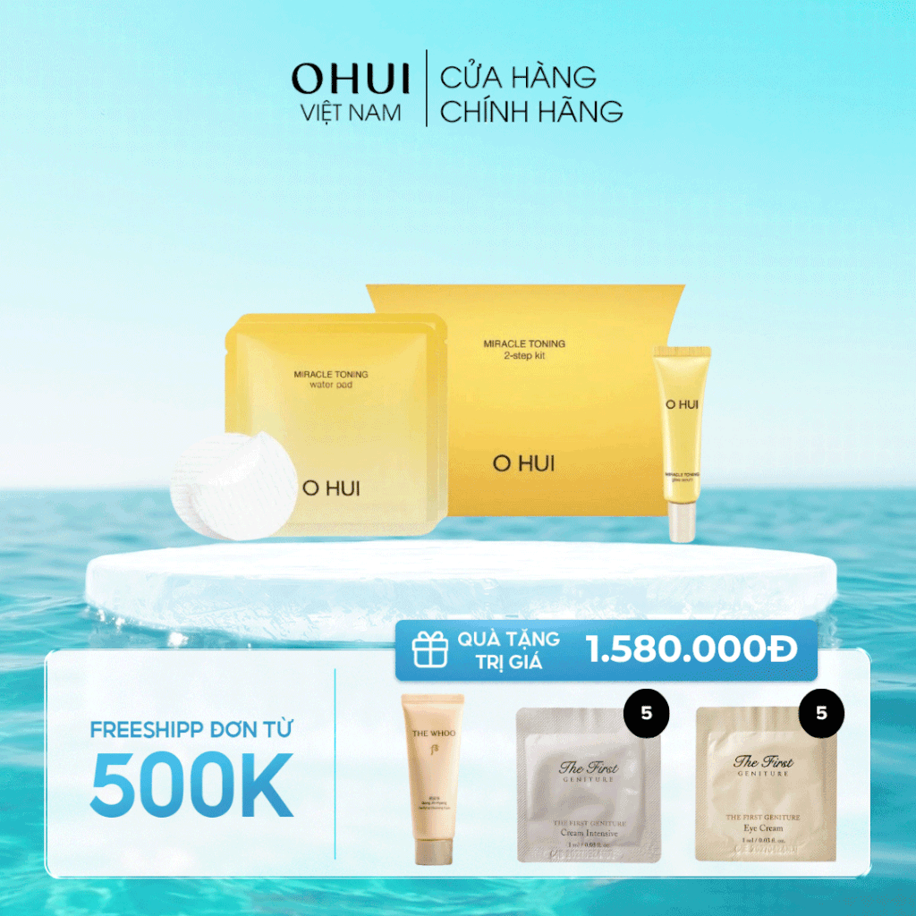 Bộ Dưỡng Da OHUI Miracle Toning 2 Step Kit