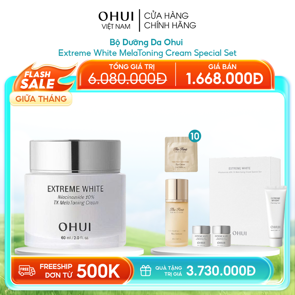 Bộ Dưỡng Da Ohui Extreme White MelaToning Cream Special Set