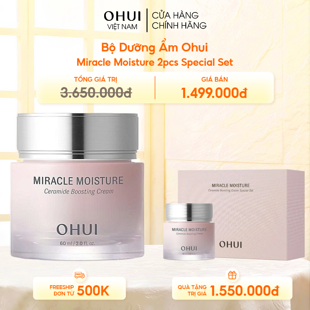 Bộ Kem dưỡng ẩm sâu OHUI Miracle Moisture Cream