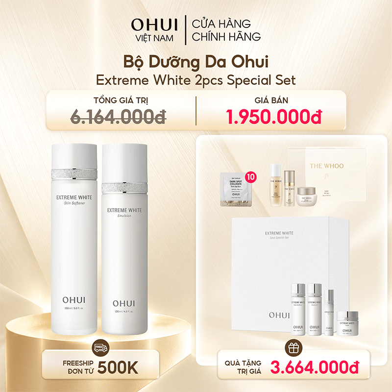 Bộ Dưỡng Da Ohui Extreme White 2pcs Special Set
