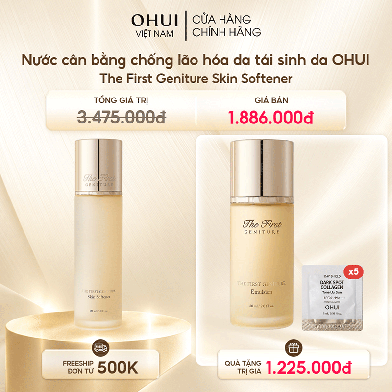 Nước cân bằng chống lão hóa da tái sinh da OHUI The First Geniture Skin Softener