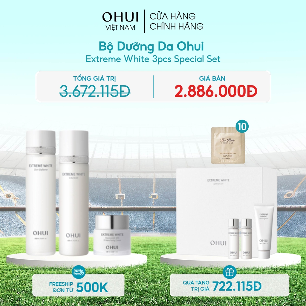 Bộ Dưỡng Da Ohui Extreme White 3pcs Special Set