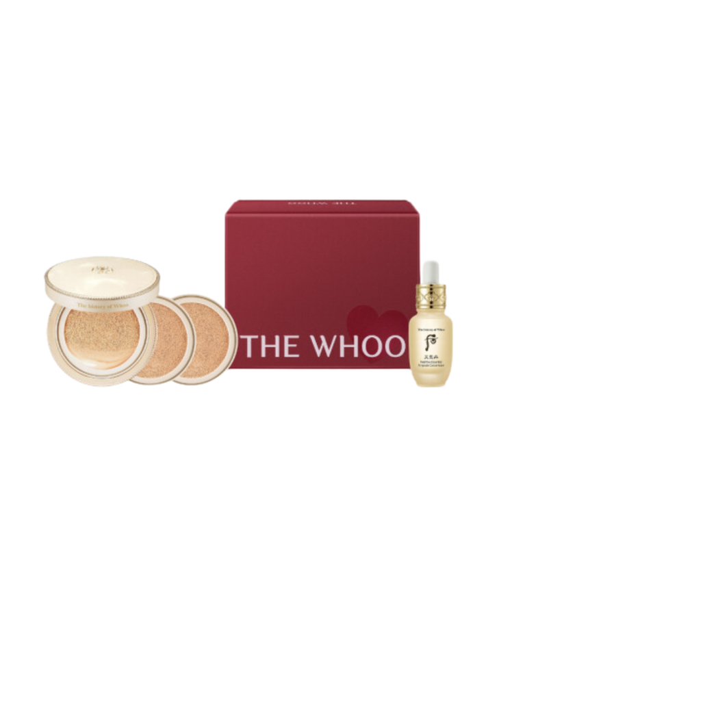 Bộ Cushion Trang Điểm Whoo Gongjinhyang Mi Luxury Golden Cushion Glow Special Set