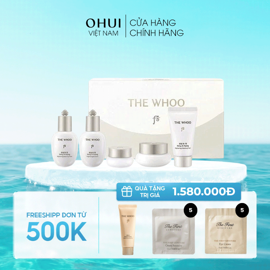 Bộ sản phẩm dưỡng trắng da và trị nám Whoo Gongjinhyang Seol Mini 5pcs