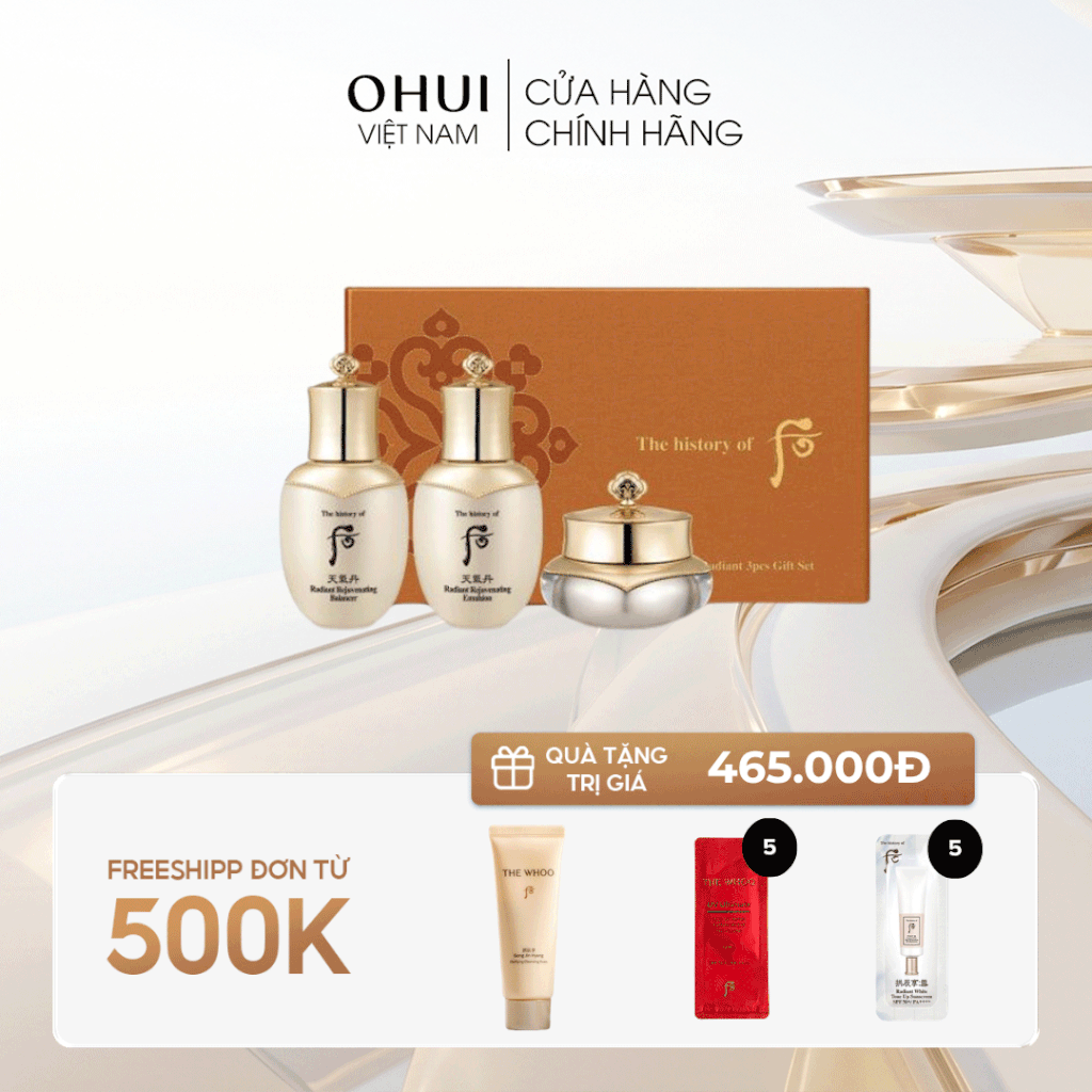 Bộ dưỡng da Whoo Cheongidan Radiant Rejuvenating Mini Set 3pcs