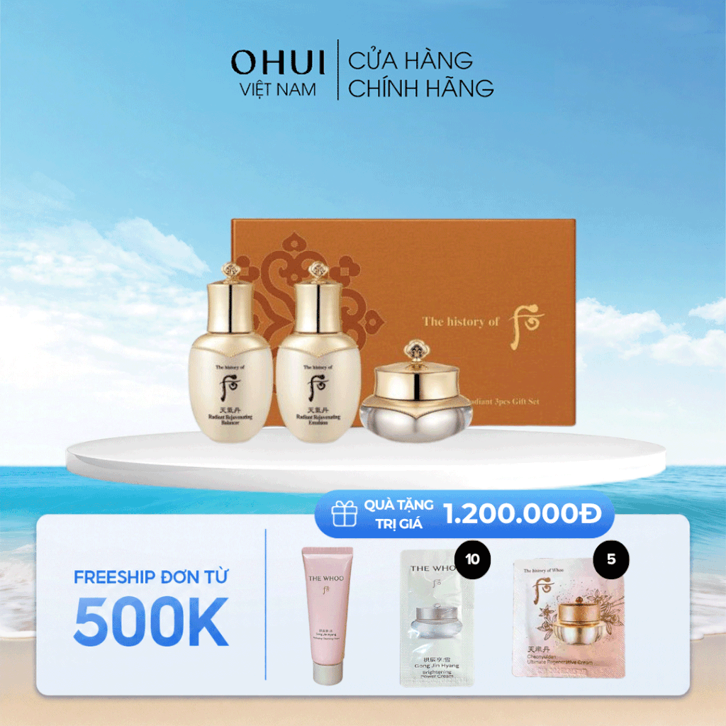 Bộ dưỡng da Whoo Cheongidan Radiant Rejuvenating Mini Set 3pcs