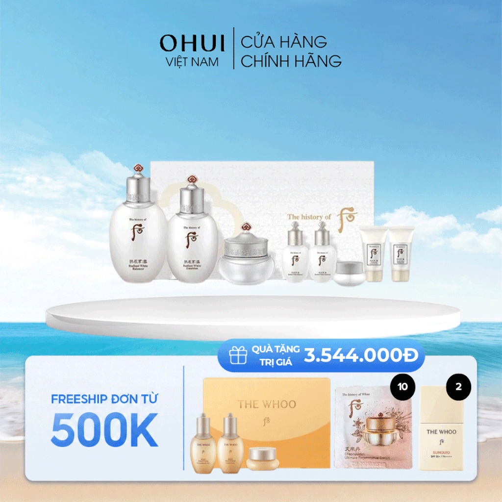 Set dưỡng trắng The history of Whoo Gongjinhyang seol 8pcs