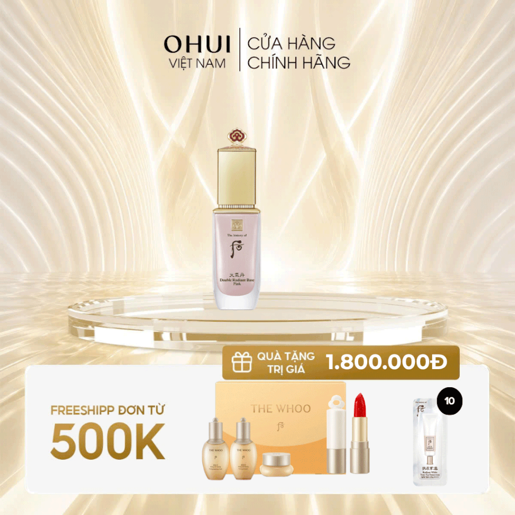 Kem Lót Trang Điểm Whoo Cheongidan Double Radiant Base Pink