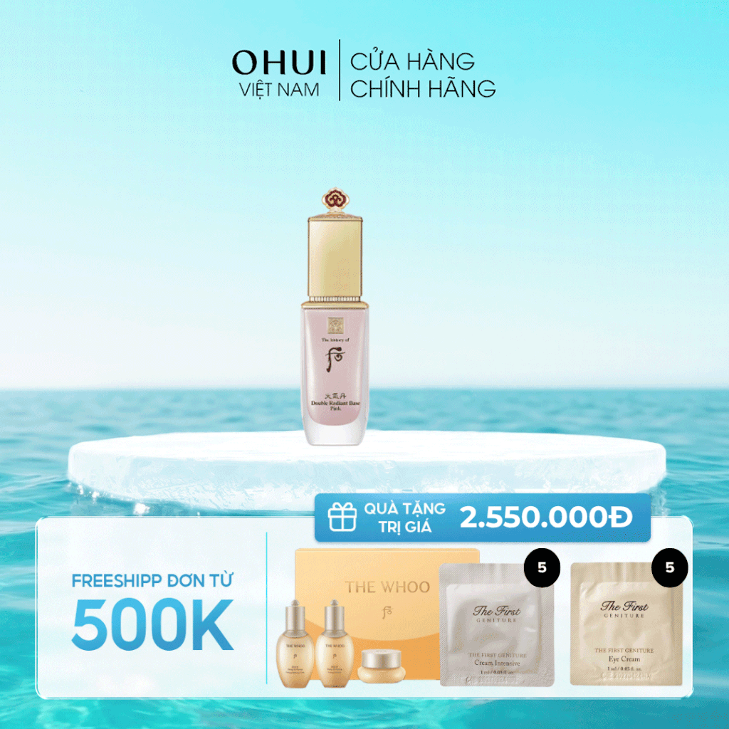 Kem Lót Trang Điểm Whoo Cheongidan Double Radiant Base Pink