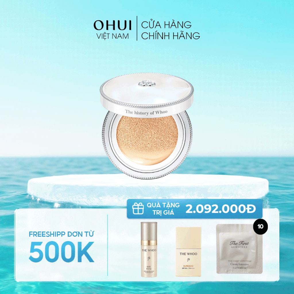 Cushion trang điểm dưỡng trắng Gongjinhyang Seol Radiant White Moisture Cushion Foundation SPF50+,PA+++