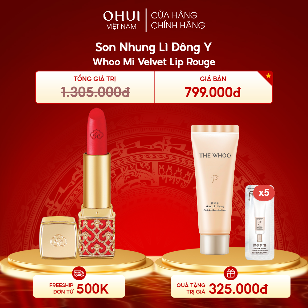 Son Nhung Lì Đông Y Whoo Mi Velvet Lip Rouge