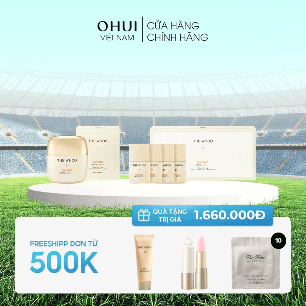 Bộ kem chống nắng Whoo Gongjinhyang Sunquid Uv Protective Lotion 5pcs Set