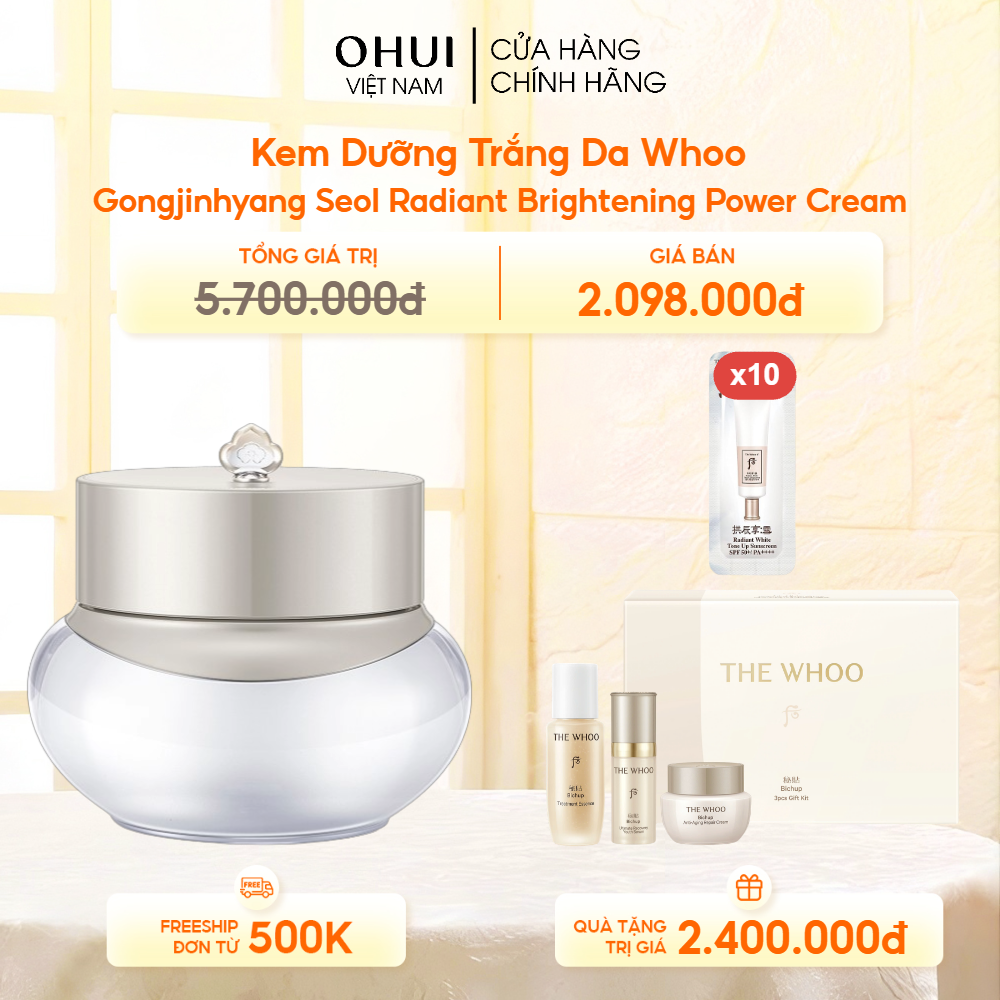 Kem Dưỡng Trắng Da Whoo Gongjinhyang Seol Radiant Brightening Power Cream