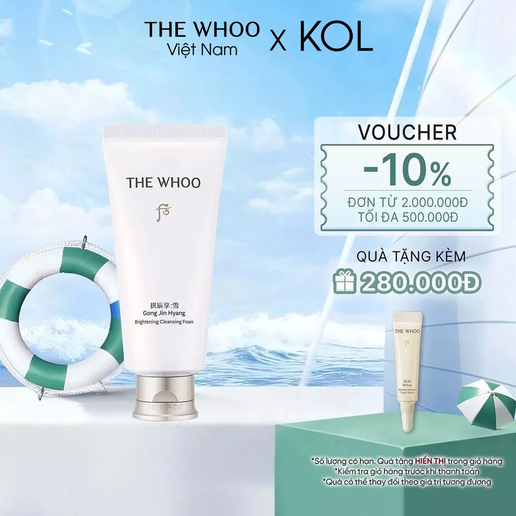 Sữa Rửa Mặt Dưỡng Trắng Gongjinhyang Seol Brightening Cleansing Foam