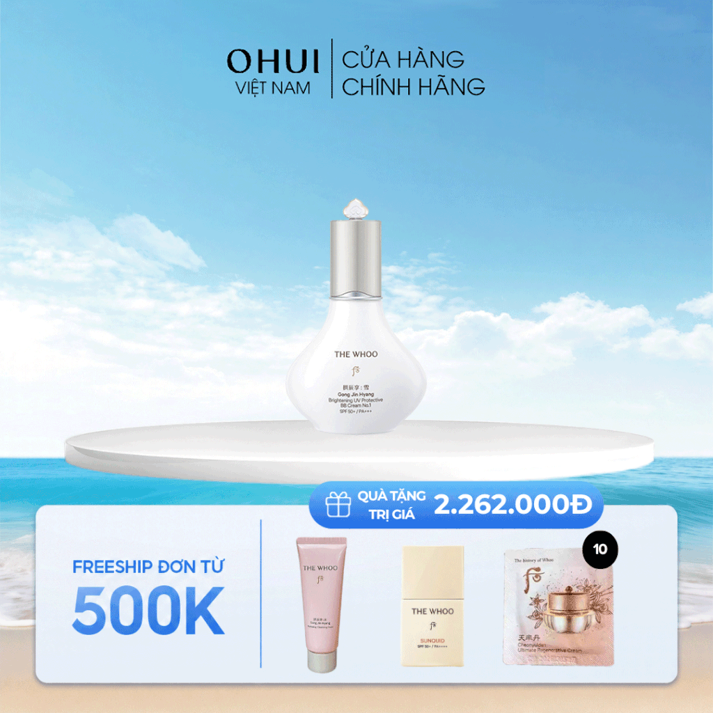 Kem nền trang điểm chống nắng Gongjinhyang Seol Radiant White Sun BB SPF45/PA+++
