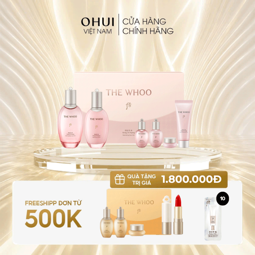 Bộ Dưỡng Ẩm Chống Lão Hóa Whoo Gongjinhyang Soo Vital Hydrating 2pcs
