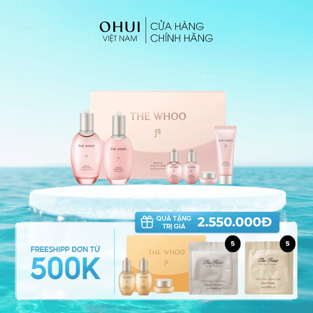 Bộ Dưỡng Ẩm Chống Lão Hóa Whoo Gongjinhyang Soo Vital Hydrating 2pcs