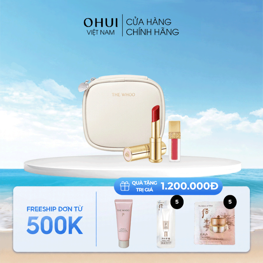 Bộ Son Dưỡng Môi Đông Y Whoo Glow Lip Balm Special Set Winered