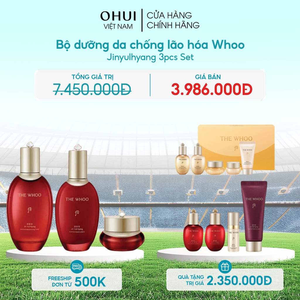 Bộ dưỡng da chống lão hóa Whoo Jinyulhyang 3pcs