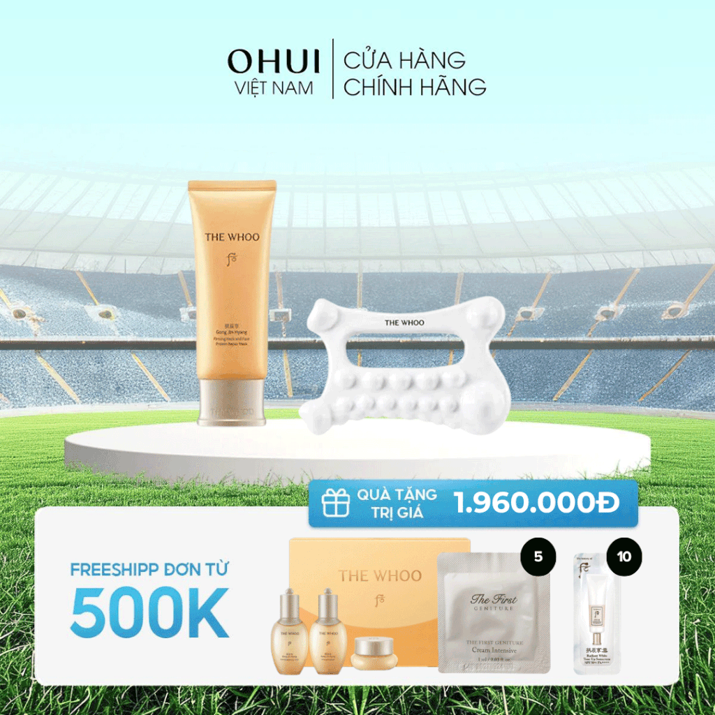 Mặt nạ ngủ Whoo vàng Gongjinhyang Firming Neck and Face Protein Repair Mask
