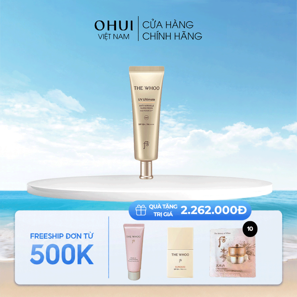 Kem chống nắng Whoo Vàng Anti Wrinkle Sunscreen NAD Power