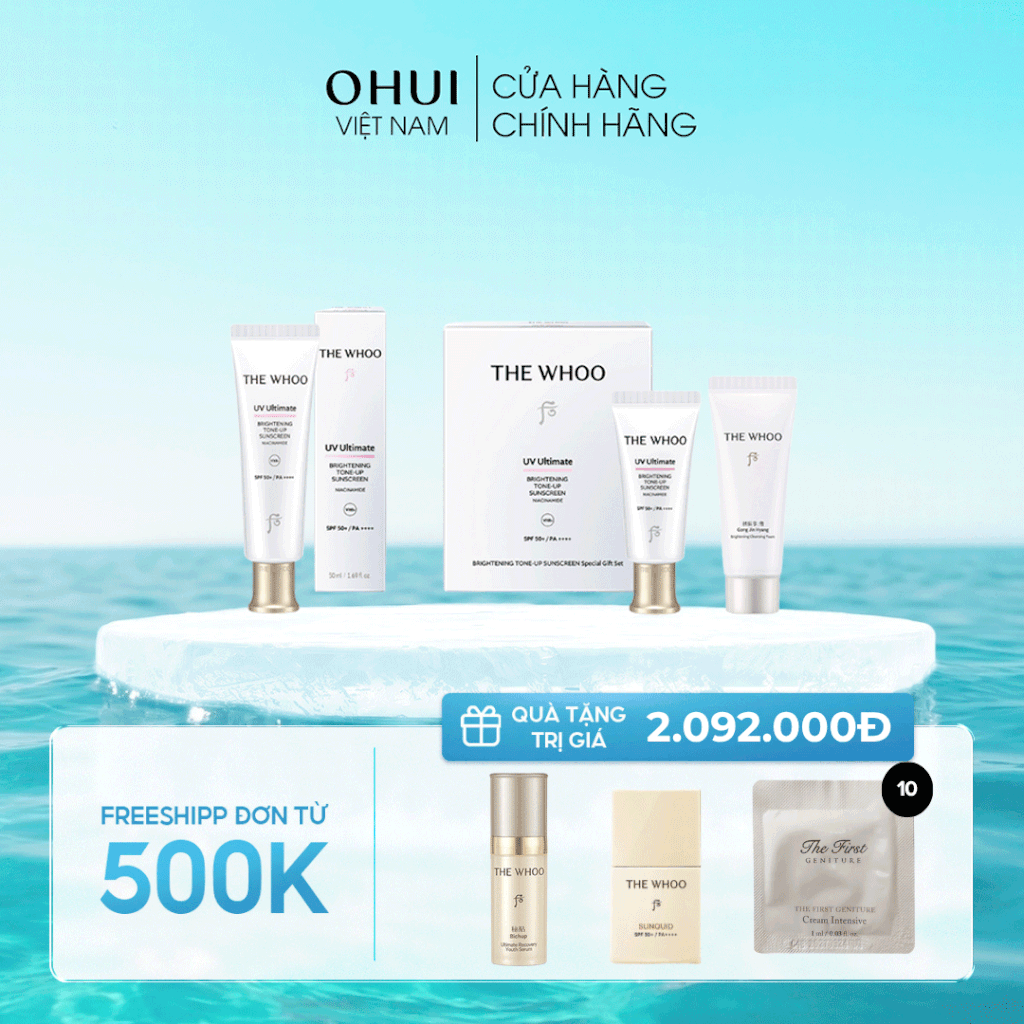 Bộ Kem Chống Nắng Nâng Tone Whoo UV Ultimate Brightening