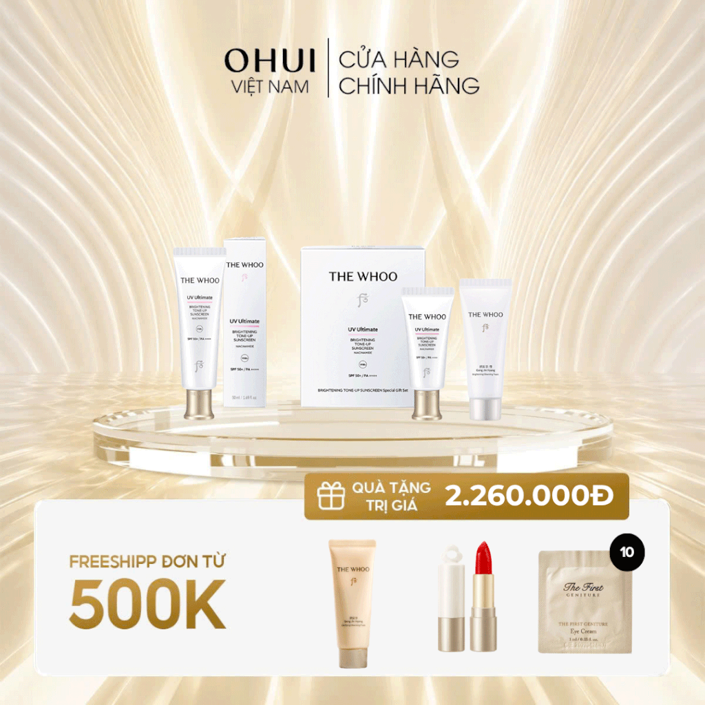 Bộ Kem Chống Nắng Nâng Tone Whoo UV Ultimate Brightening