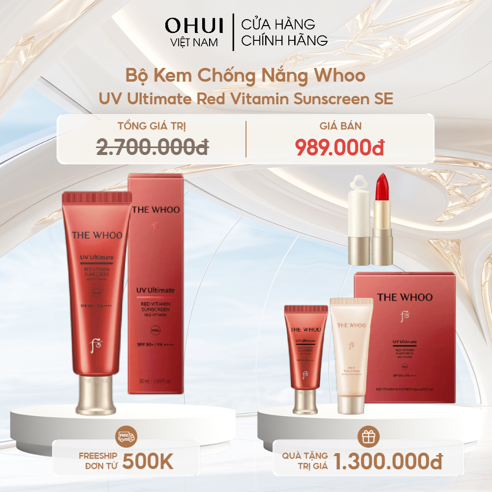 Bộ Kem Chống Nắng Whoo Đỏ UV Ultimate Red Vitamin Sunscreen SE