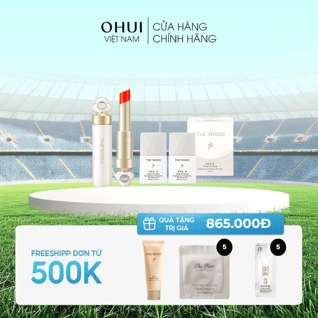 Bộ Son Dưỡng Môi Đông Y Whoo Mi Glow Lip Balm Set Peony Coral
