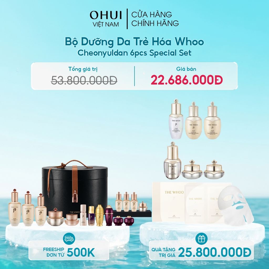 Bộ Dưỡng Da Trẻ Hóa Whoo Cheonyuldan 6pcs Special Set