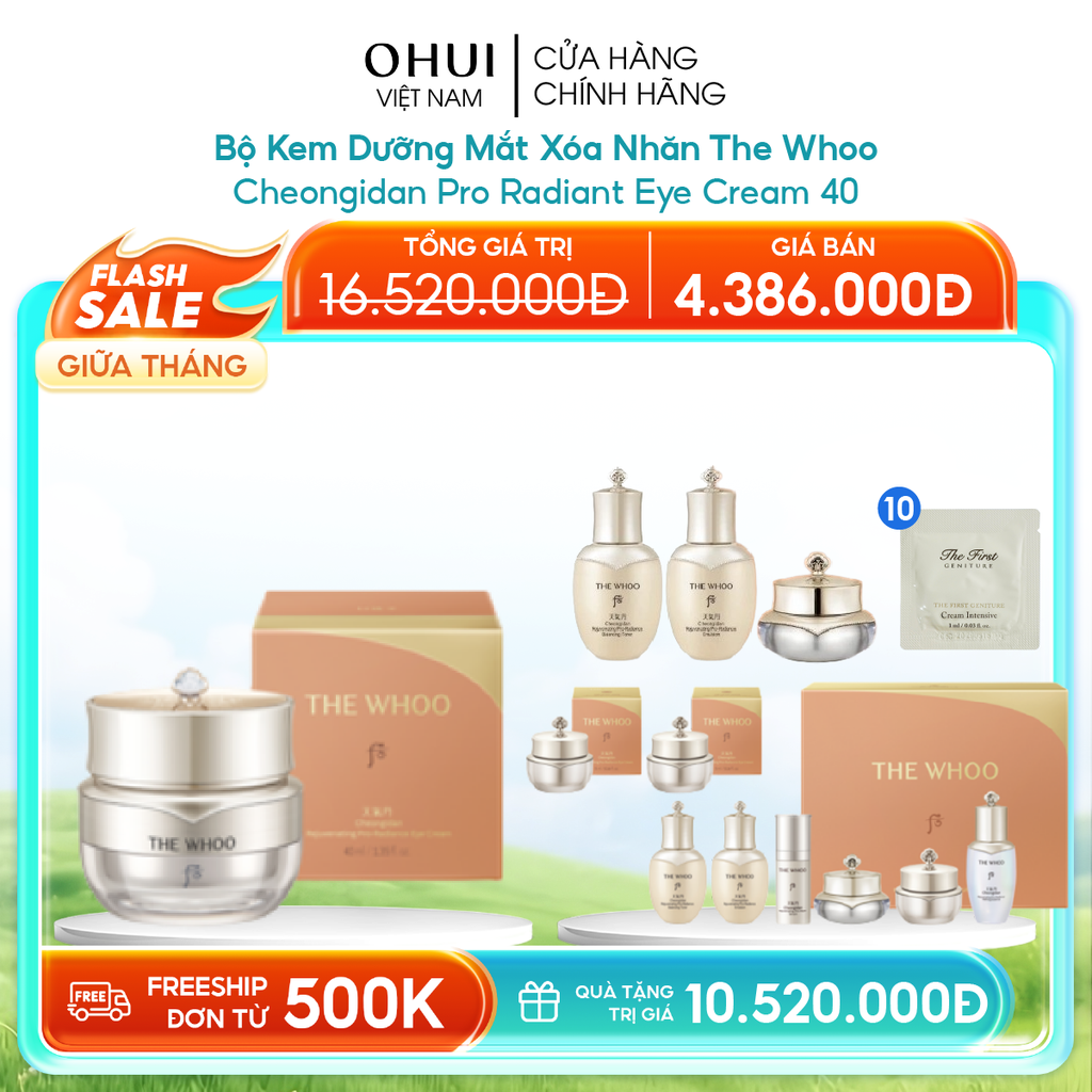 Bộ Kem Dưỡng Mắt Xóa Nhăn Cheongidan Pro Radiant Eye Cream 40