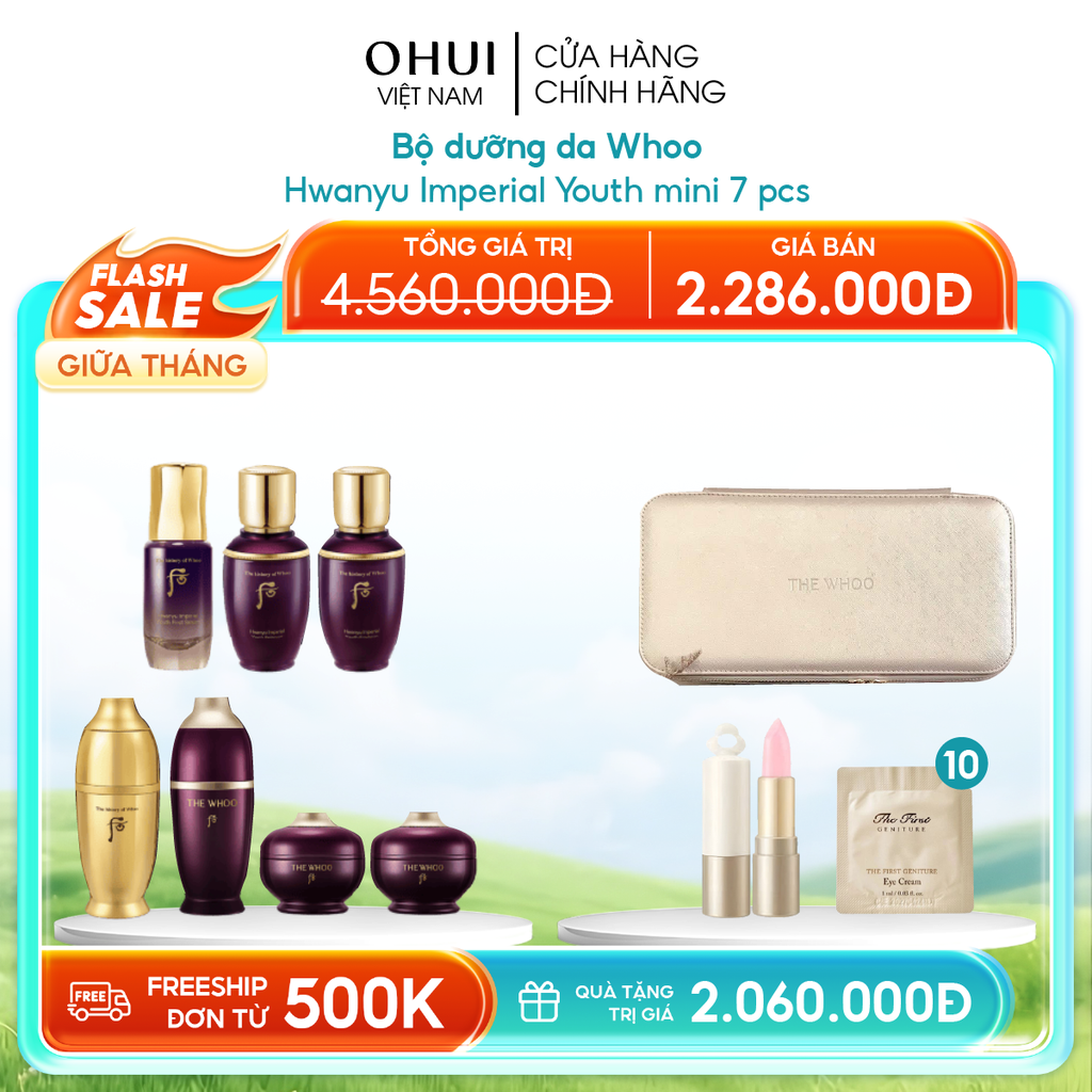 Bộ dưỡng da Whoo Hwanyu Imperial Youth mini 7 pcs