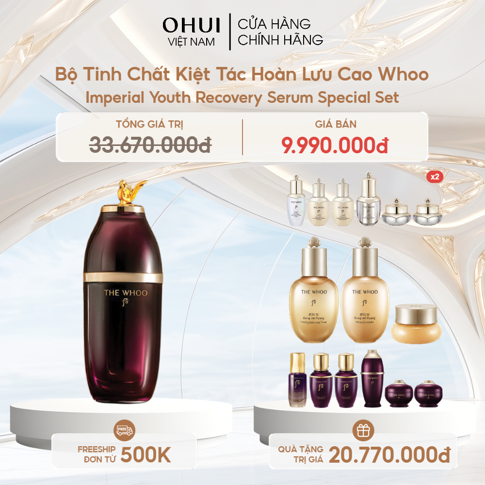 Bộ Tinh Chất Kiệt Tác Hoàn Lưu Cao Whoo Imperial Youth Recovery Serum Special Set