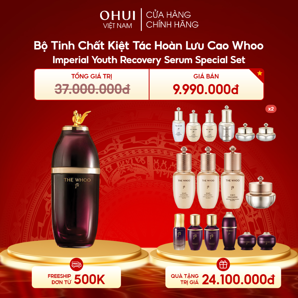 Bộ Tinh Chất Kiệt Tác Hoàn Lưu Cao Whoo Imperial Youth Recovery Serum Special Set