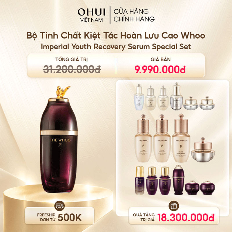 Bộ Tinh Chất Kiệt Tác Hoàn Lưu Cao Whoo Imperial Youth Recovery Serum Special Set