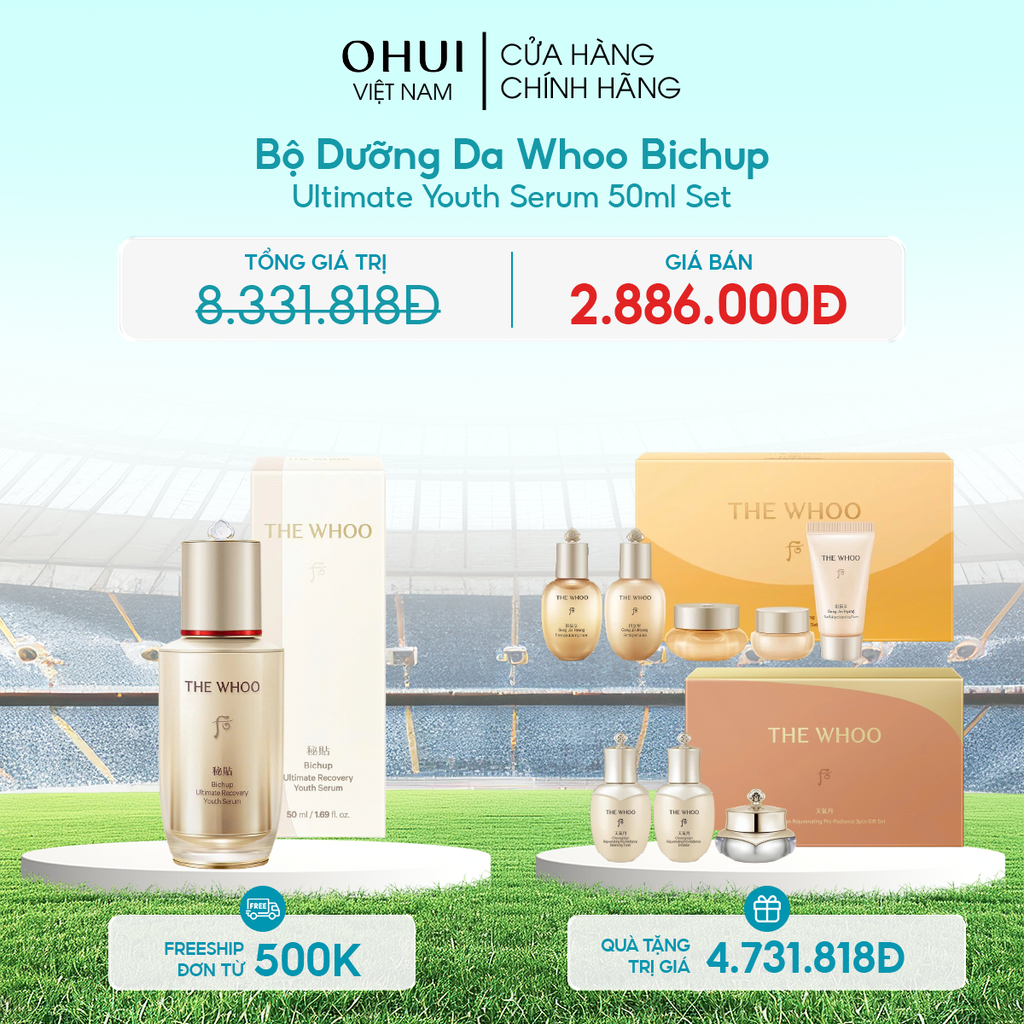 Bộ Dưỡng Da Whoo Bichup Ultimate Youth Serum 50ml Set