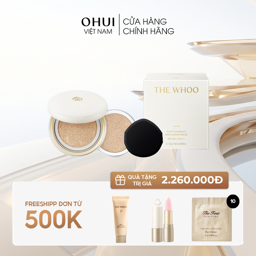 Phấn Nước Cushion The Whoo Royal Complexion Satin No 21