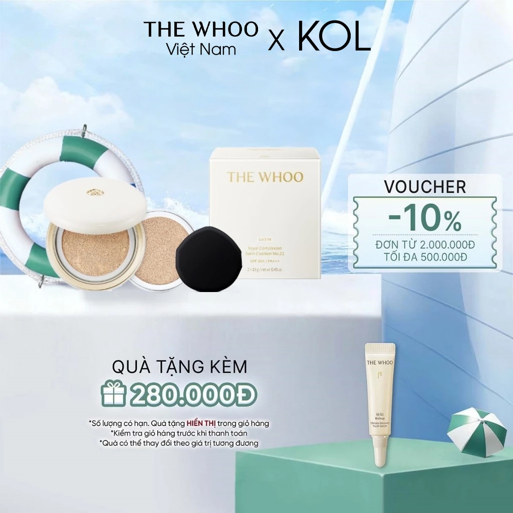 Phấn Nước Cushion The Whoo Royal Complexion Glow