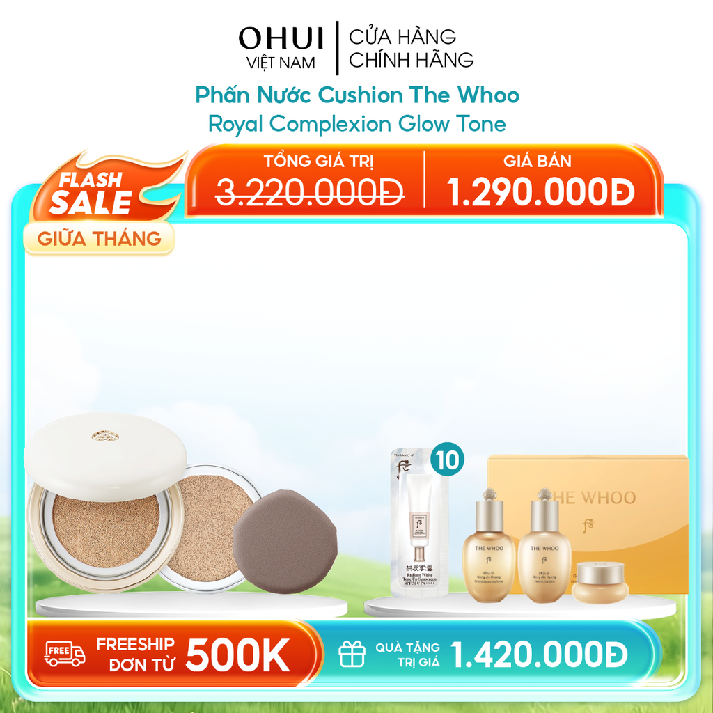 Phấn Nước Cushion The Whoo Royal Complexion Glow