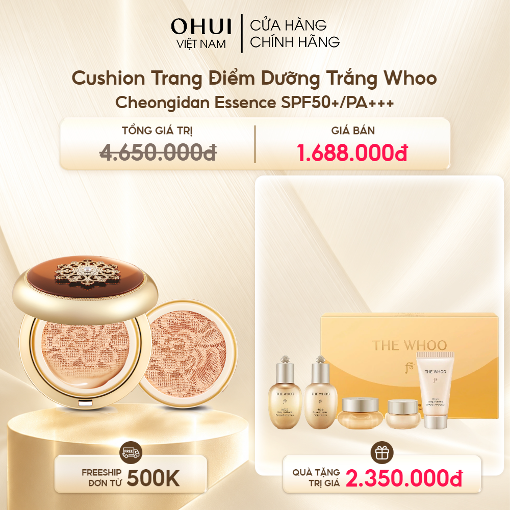 Cushion Trang Điểm Dưỡng Trắng Whoo Cheongidan Essence SPF50+/PA+++