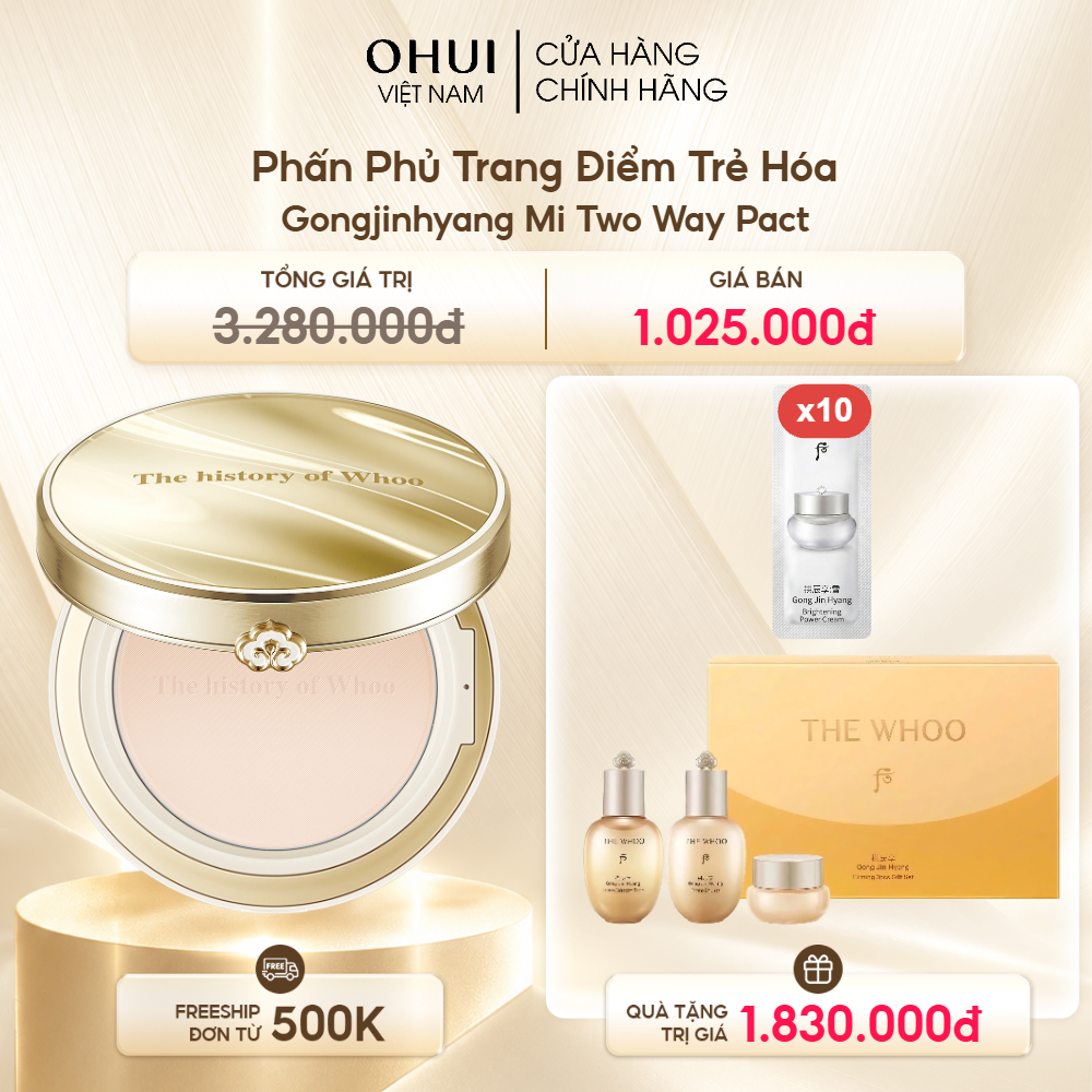 Phấn Phủ Trang Điểm Trẻ Hóa Gongjinhyang Mi Two Way Pact