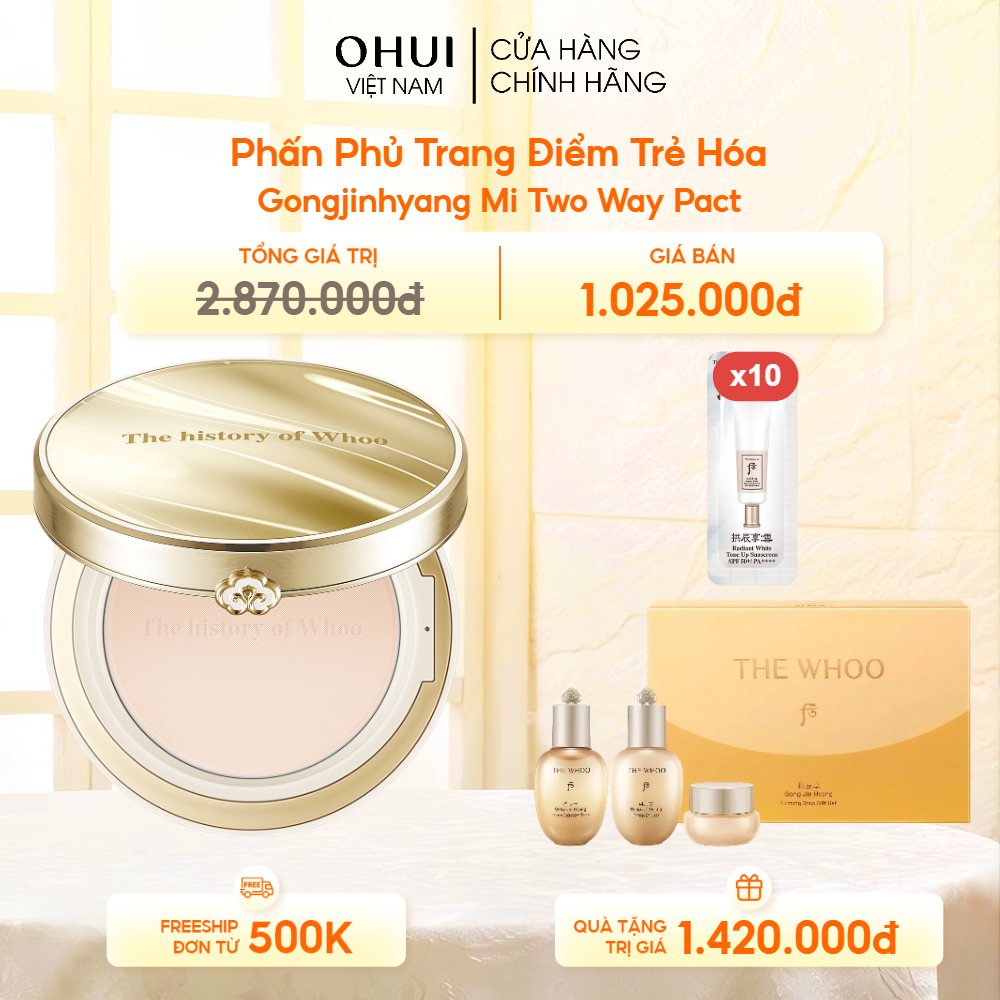 Phấn Phủ Trang Điểm Trẻ Hóa Gongjinhyang Mi Two Way Pact