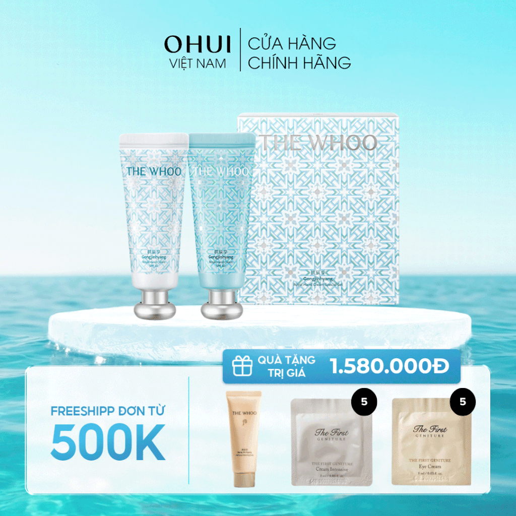 Bộ Kem Dưỡng Da Tay Whoo Gongjinhyang Royal Hand Cream Special Set