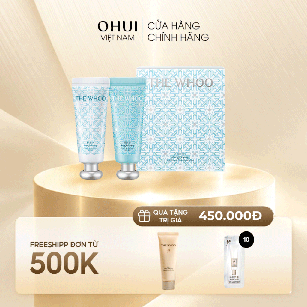 Bộ Kem Dưỡng Da Tay Whoo Gongjinhyang Royal Hand Cream Special Set