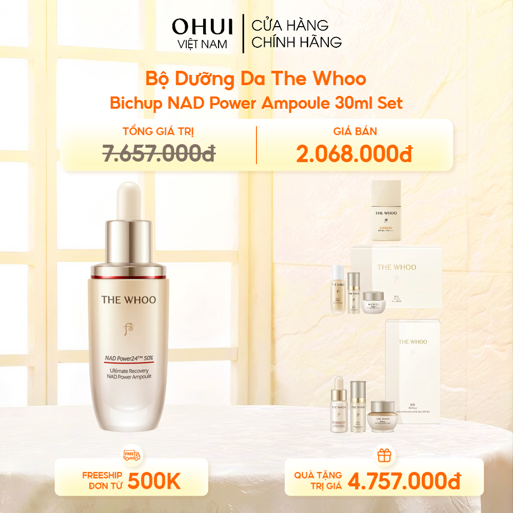 Bộ Dưỡng Da The Whoo Bichup NAD Power Ampoule 30ml Set