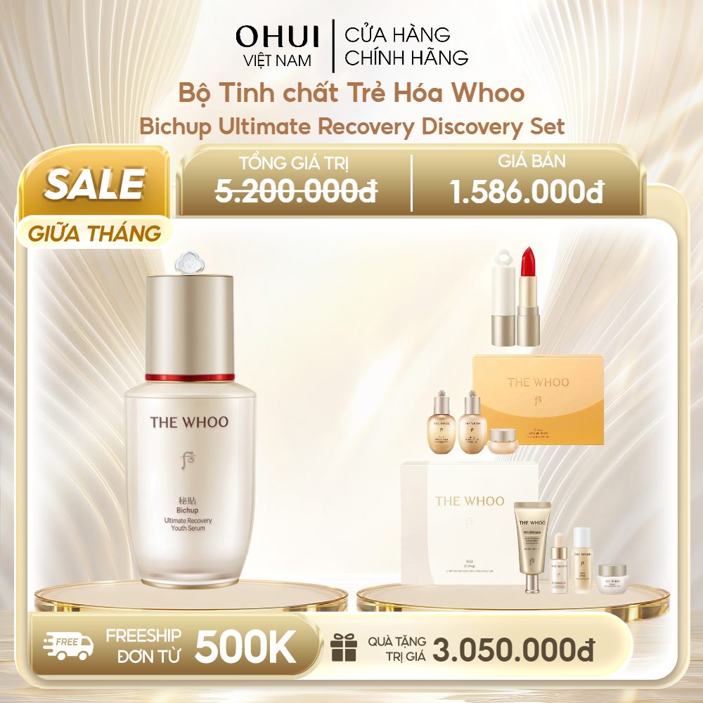 Bộ Tinh chất Trẻ Hóa Whoo Bichup Ultimate Recovery Discovery Set